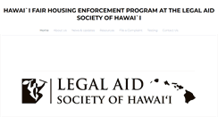 Desktop Screenshot of fairhousinghawaii.org